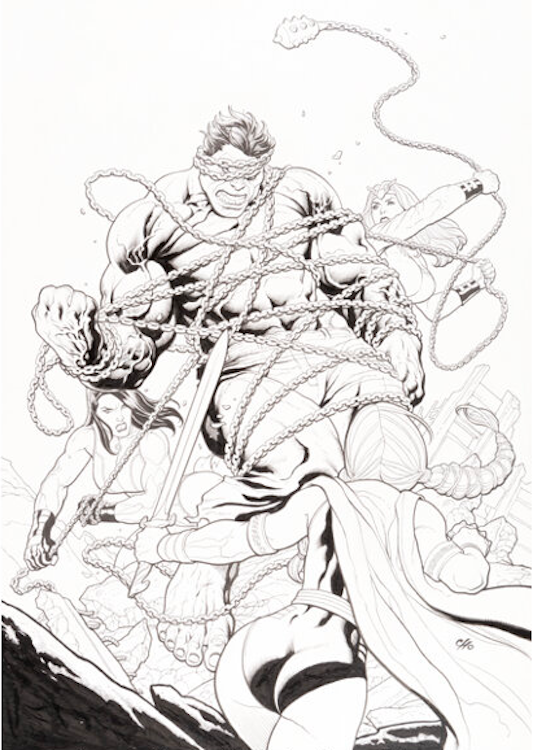 Hulk #7 Variant Cover by Frank Cho sold for $5,520. Click here to get your original art appraised.