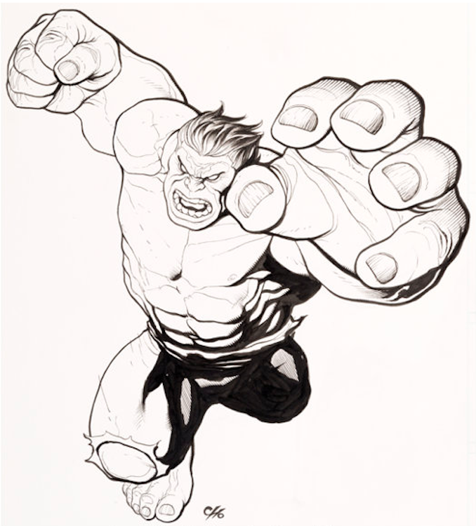 Red Hulk Toy Illustration by Frank Cho sold for $720. Click here to get your original art appraised.
