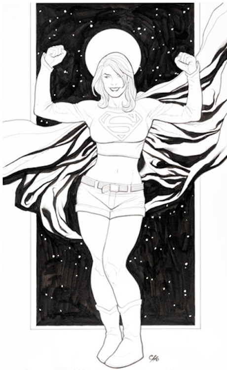 Supergirl Illustration by Frank Cho sold for $3,840, Click here to get your original art appraised.