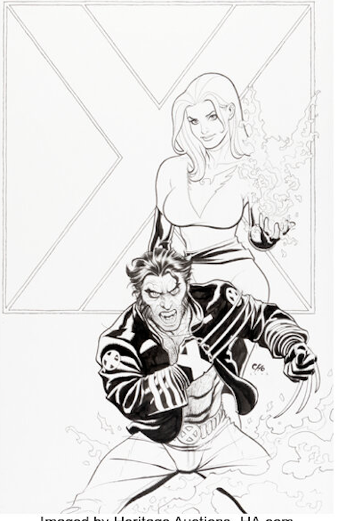 Wizard Magazine Unpublished Cover Art 'Phoenix & Wolverine' by Frank Cho sold for $2,160. Click here to get your original art appraised.