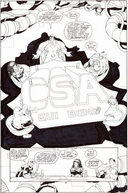 JLA: Earth 2 Page 32 by Frank Quitely sold for $7,200. Click here to get your original art appraised.