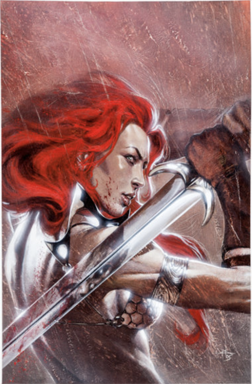 Red Sonja vs. Tulsa Doom #4 Cover A Art by Gabriele Del'Otto sold for $6,570. Click here to get your original art appraised.