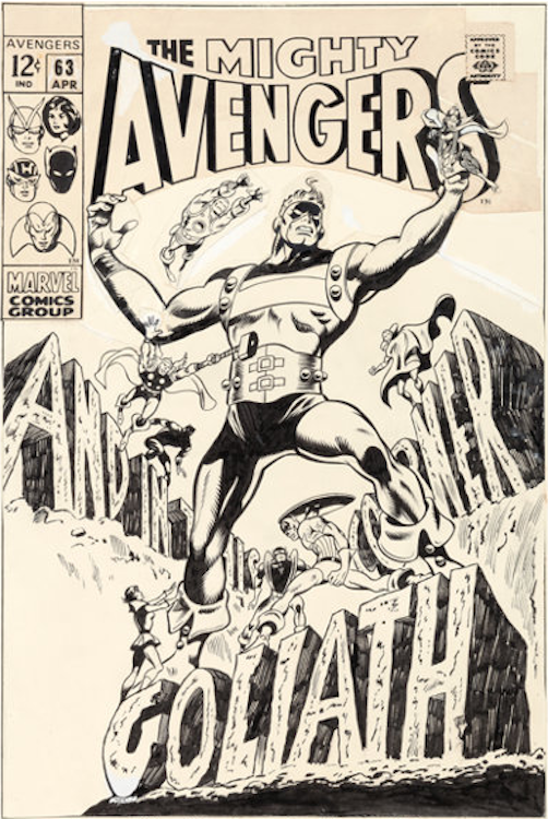 Avengers #63 Cover Art by Gene Colan sold for $89,625. Click here to get your original art appraised.