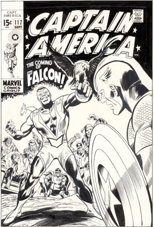Captain America #117 Cover Art by Gene Colan sold for $44,810. Click here to get your original art appraised.
