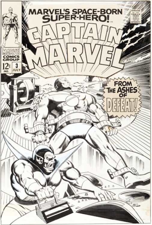 Captain Marvel #3 Cover Art by Gene Colan sold for $21,510. Click here to get your original art appraised.
