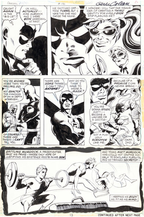 Daredevil #100 Page 11 by Gene Colan sold for $20,400. Click here to get your original art appraised.