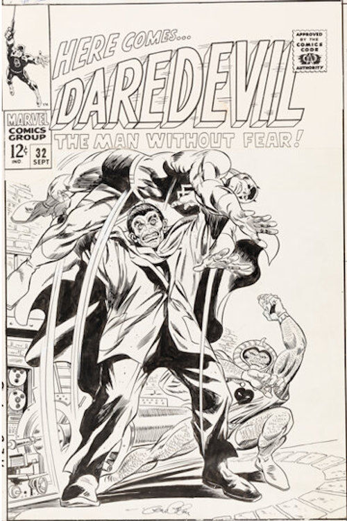 Daredevil #32 Cover Art by Gene Colan sold for $78,000. Click here to get your original art appraised.