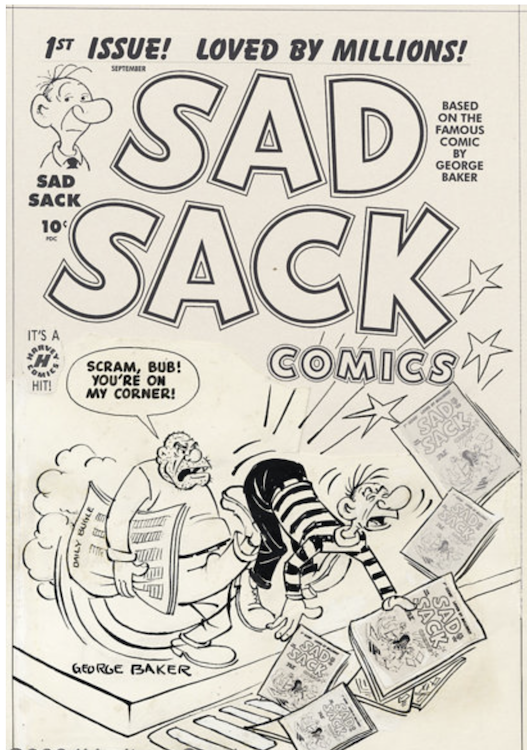 Sad Sack #189 1967-Fire Dept Cover-George Baker-Military comic art