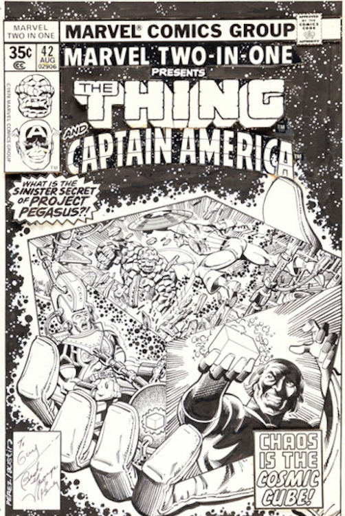 Marvel Two-in-One #42 Cover Art by George Perez sold for $43,200. Click here to get your original art appraised.