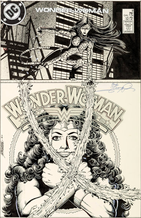 Wonder Woman #9 Cover Art by George Perez sold for $22,800. Click here to get your original art appraised.