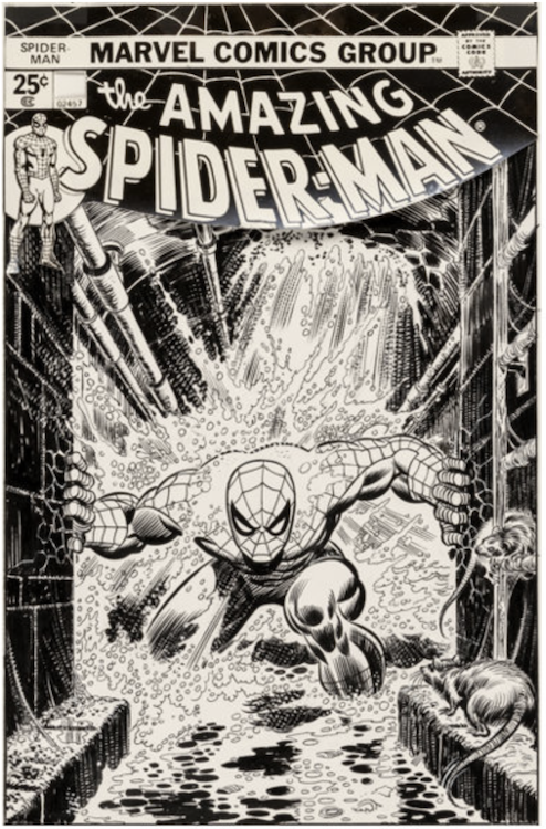 The Amazing Spider-Man #151 Cover Art by Gil Kane sold for $155,350. Click here to get your original art appraised.