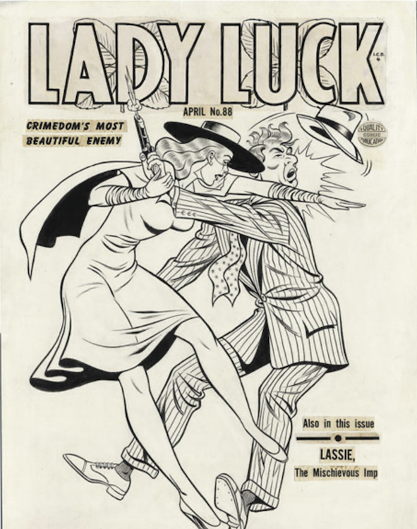 Lady Luck #88 Cover Art by Gill Fox sold for $5,520. Click here to get your original art appraised.