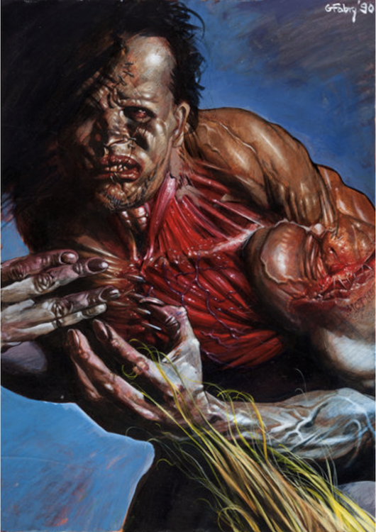 Frankenstein's Monster Painting by Glenn Fabry sold for $840. Click here to get your original art appraised.