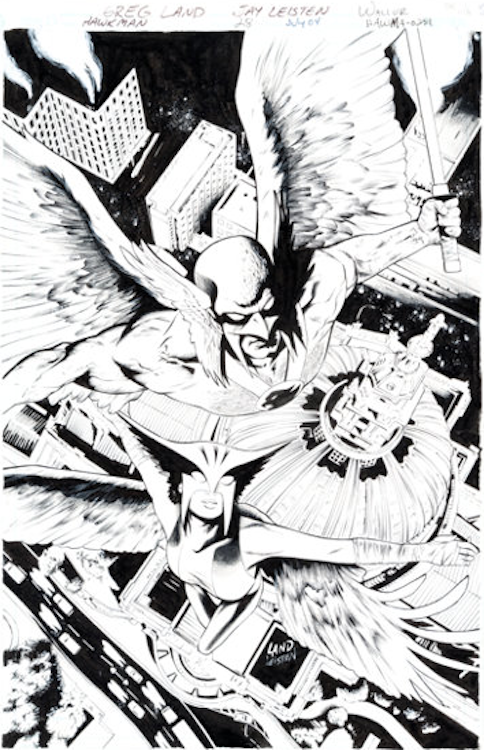 Hawkman #28 Cover Art by Greg Land sold for $1,440. Click here to get your original art appraised.