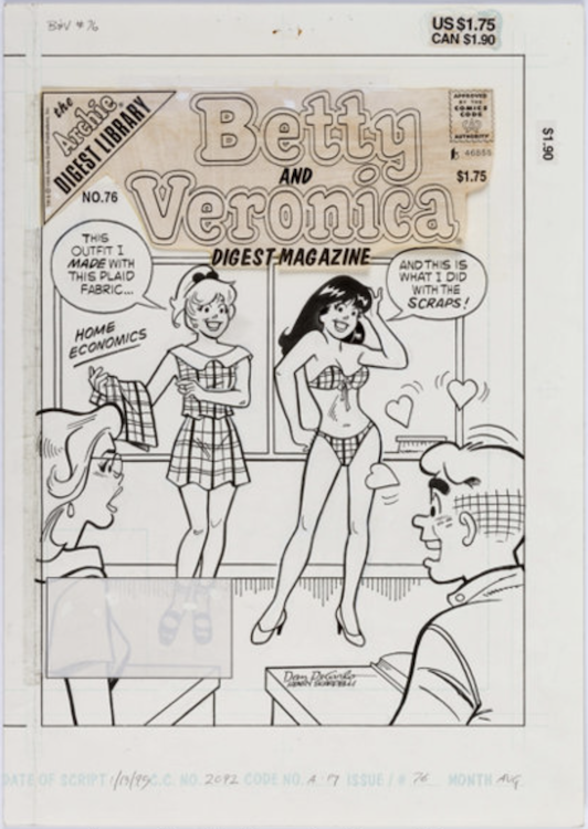 Betty and Veronica Comics Digest Magazine #76 Cover Art by Henry Scarpelli sold for $500. Click here to get your original art appraised.