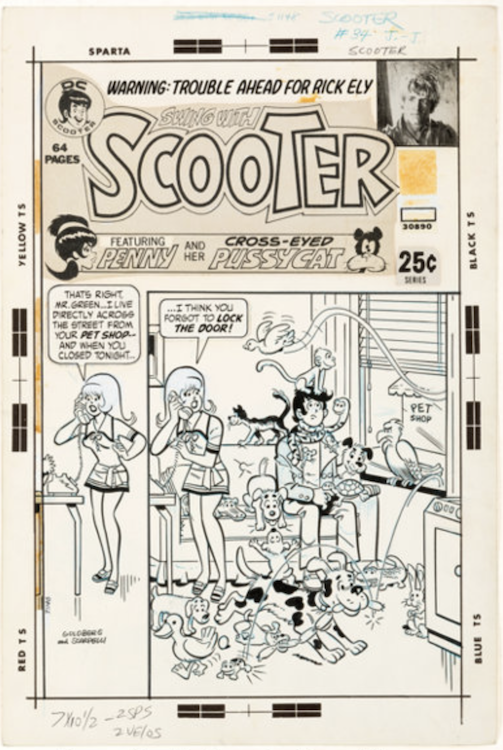 Swing with Scooter #34 Cover Art by Henry Scarpelli sold for $1,800. Click here to get your original art appraised.