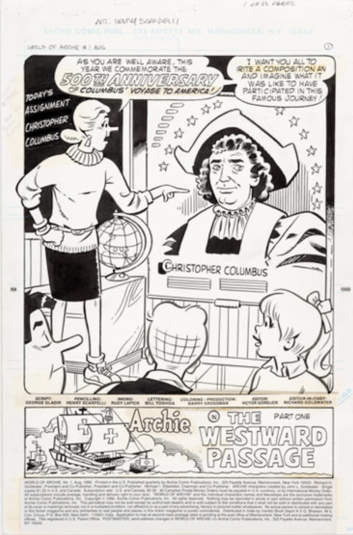 World of Archie #1 Complete 23-Page Story by Henry Scarpelli sold for $550. Click here to get your original art appraised.