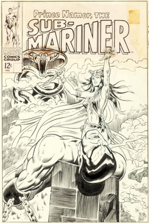 Prince Namor, the Sub-Mariner #9 Cover Art by Herb Trimpe sold for $20,400. Click here to get your original art appraised.