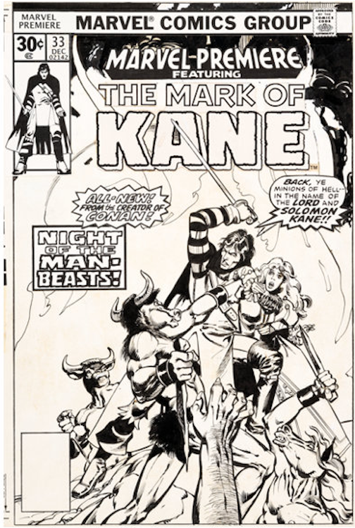 Marvel Premiere #33 Cover Art by Howard Chaykin sold for $3,360. Click here to get your original art appraised.