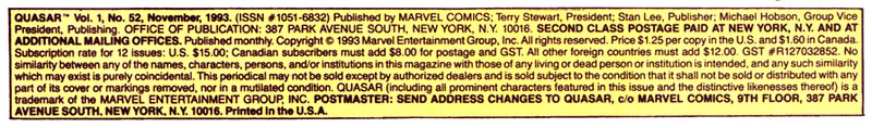 Indicia – A block of text that is included at the bottom of page 1 of a comic book. Relevant information included  in the indicia is book title, Issue number Volume, Date Published, Publisher.