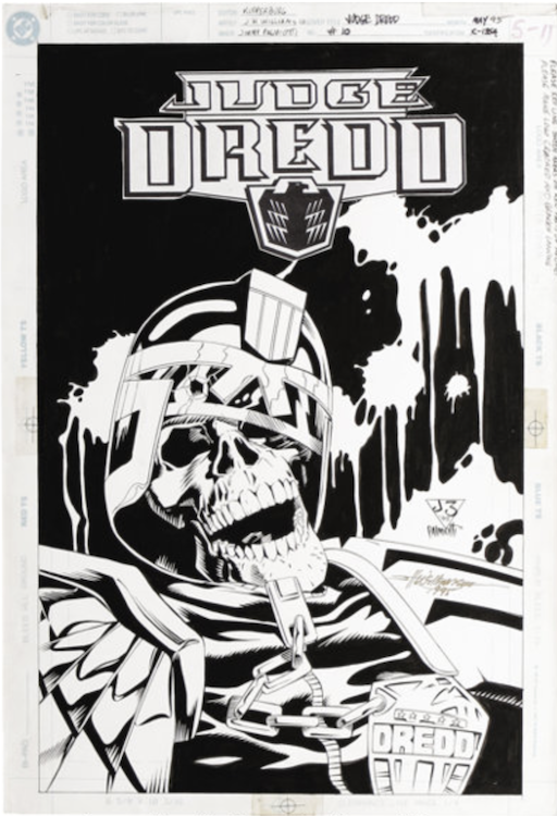 Judge Dredd #10 Cover Art by J.H. Williams sold for $390. Click here to get your original art appraised.