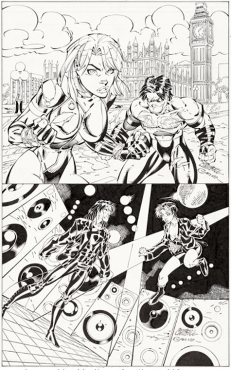 Gen 13 Power Pack Trading Cards #31 and #36 by J. Scott Campbell sold for $1,790. Click here to get your original art appraised.