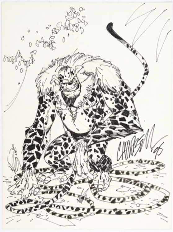 Marsupilami Sketch by J. Scott Campbell sold for $290. Click here to get your original art appraised.
