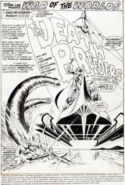 Amazing Adventures #27 Splash Page 1 by Jack Abel sold for $3,120. Click here to get your original art appraised.