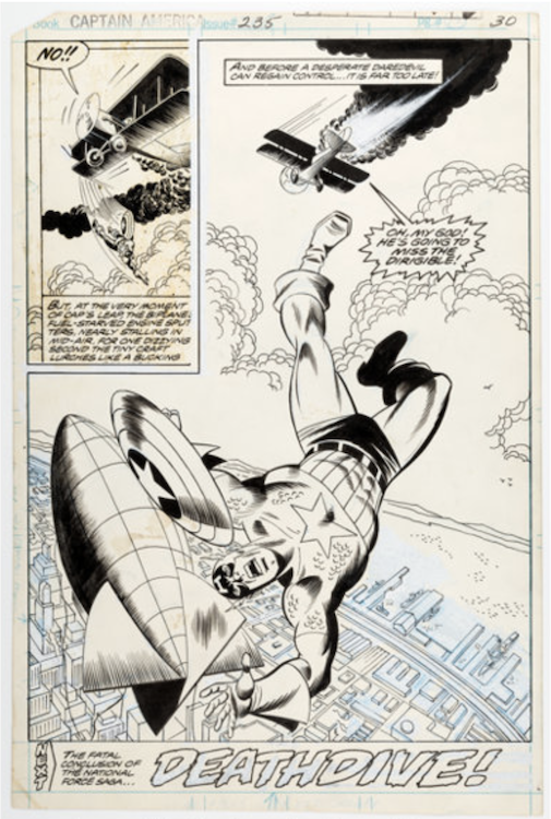 Captain America #235 Page 17 by Jack Abel sold for $3,840. Click here to get your original art appraised.