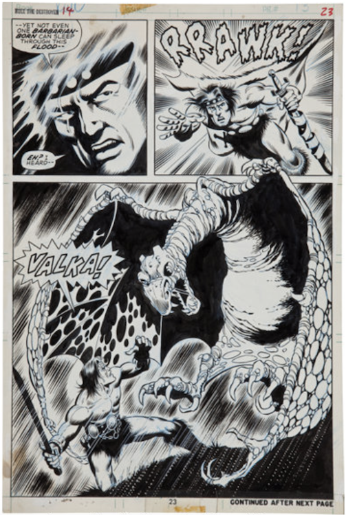 Kull, the Destroyer #14 Page 23 by Jack Abel sold for $1,910. Click here to get your original art appraised.