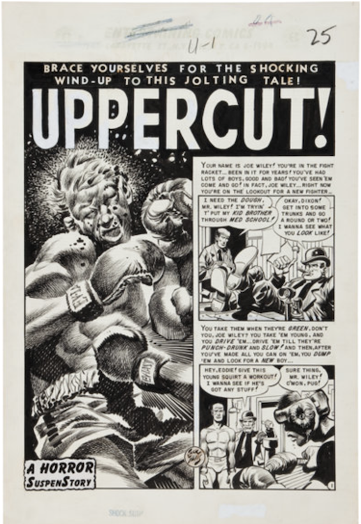 Shock SuspenStories #4 Title Page 1 by Jack Davis sold for $2,630. Click here to get your original art appraised.