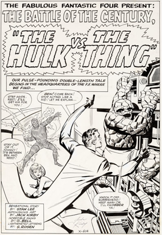 Fantastic Four #25 Splash Page 1 by Jack Kirby sold for $113,525. Click here to get your original art appraised.