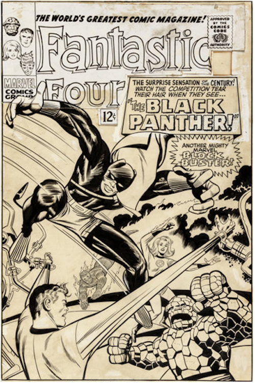 Fantastic Four #52 Unused First Black Panther Cover Art by Jack Kirby sold for $131,450. Click here to get your original art appraised.
