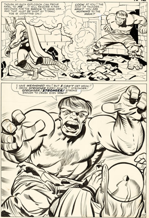 Journey into Mystery #112 Page 9 by Jack Kirby sold for $120,000. Click here to get your original art appraised.
