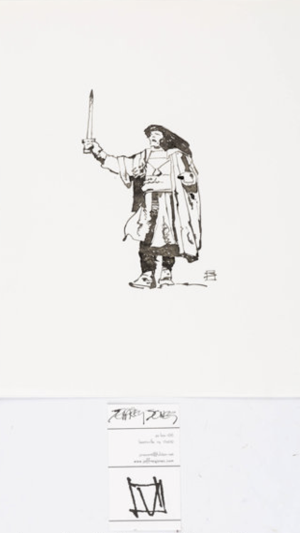 Man with Sword Illustration by Jeff Jones sold for $200. Click here to get your original art appraised.