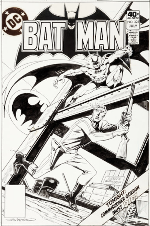 Batman #325 Cover Art by Jim Aparo sold for $16,800. Click here to get your original art appraised.