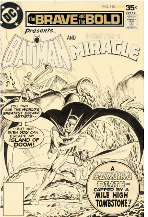 The Brave and the Bold #138 Cover Art by Jim Aparo sold for $18,000. Click here to get your original art appraised.