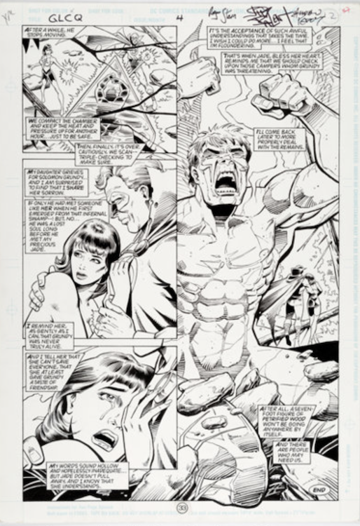 Green Lantern Corps Quarterly #4 Page 33 by Jim Balent sold for $170. Click here to get your original art appraised.