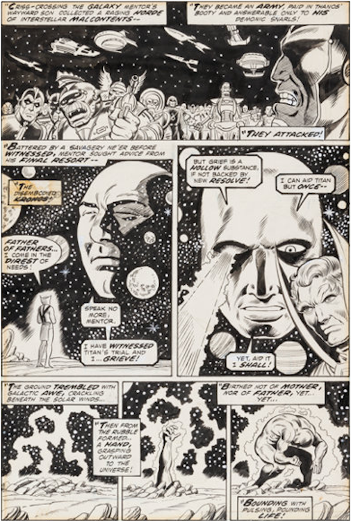 Iron Man #55 Page 12 by Jim Starlin sold for $10,755. Click here to get your original art appraised.