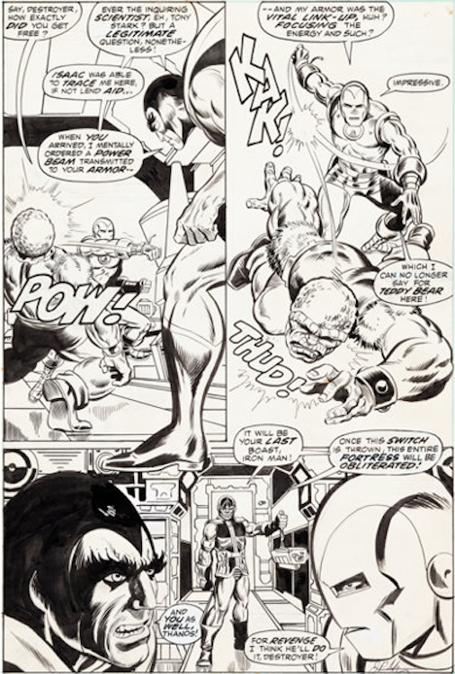 Iron Man #55 Page 17 by Jim Starlin sold for $20,910. Click here to get your original art appraised.