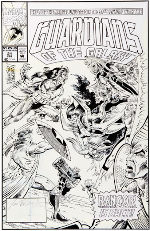 Guardians of the Galaxy #21 Cover Art by Jim Valentino sold for $225. Click here to get your original art appraised.