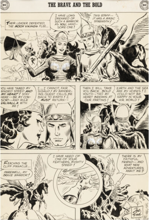 The Brave and the Bold #19 Page 12 by Joe Kubert sold for $10,800. Click here to get your original art appraised.