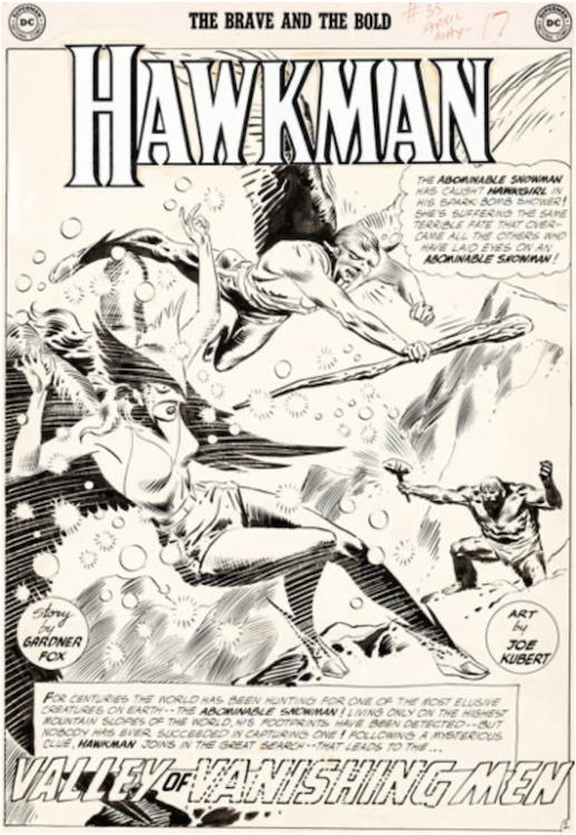 The Brave and the Bold #35 Splash 1 by Joe Kubert sold for $36,000. Click here to get your original art appraised.