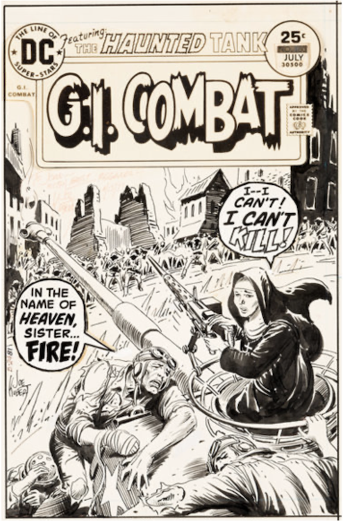 Combat #99 Splash Page 1 by Joe Kubert sold for $8,400. Click here to get your original art appraised.