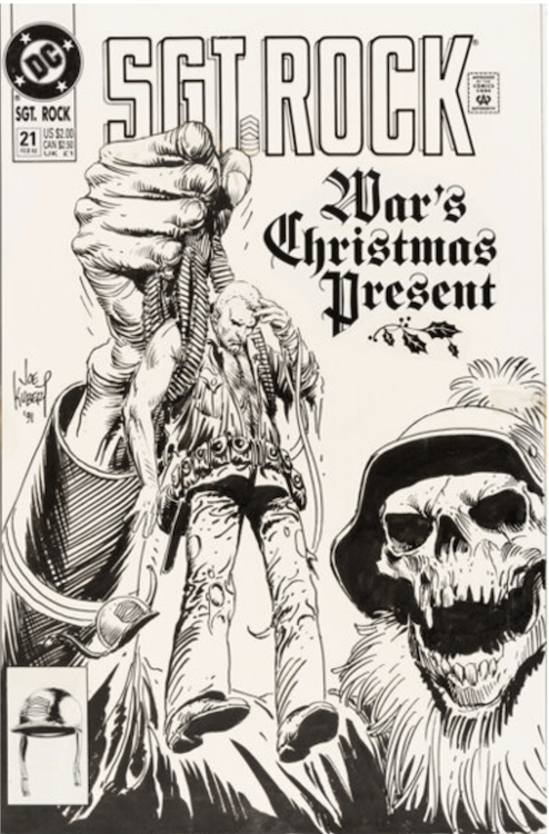 Sgt. Rock #21 Cover Art by Joe Kubert sold for $9,600. Click here to get your original art appraised.