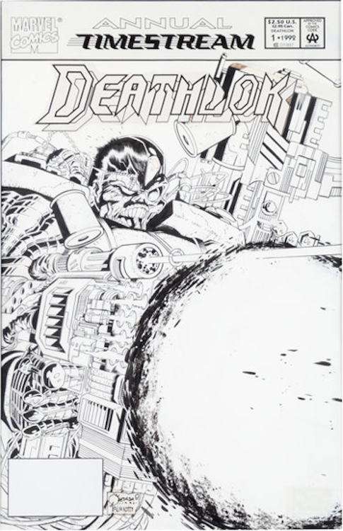 Deathlok Annual #1 Cover Art by Joe Quesada sold for $1,790. Click here to get your original art appraised.
