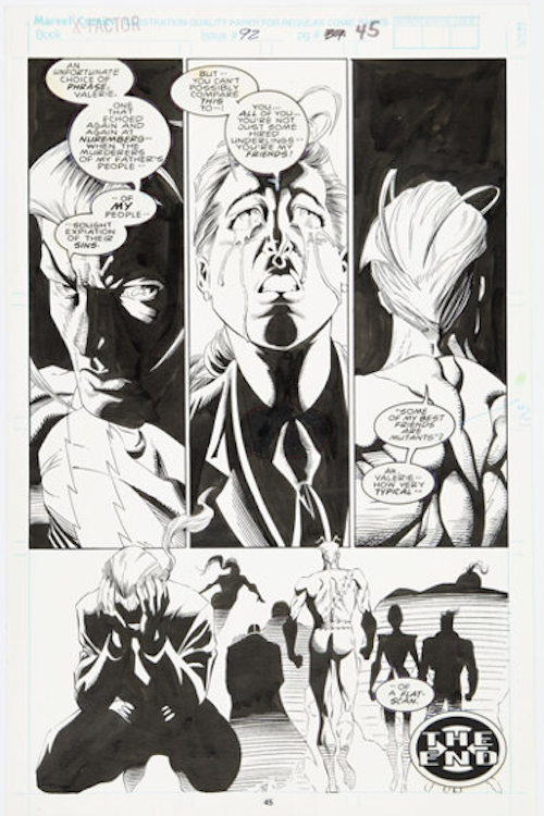 X-Factor #92 Page 37 by Joe Quesada sold for $3,120. Click here to get your original art appraised.