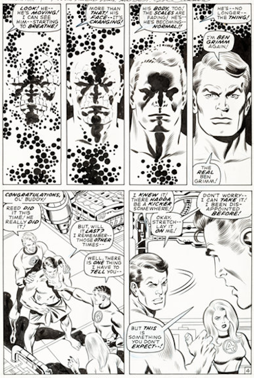 Fantastic Four #107 Page 4 by John Buscema sold for $9,000. Click here to here to get your original art appraised.