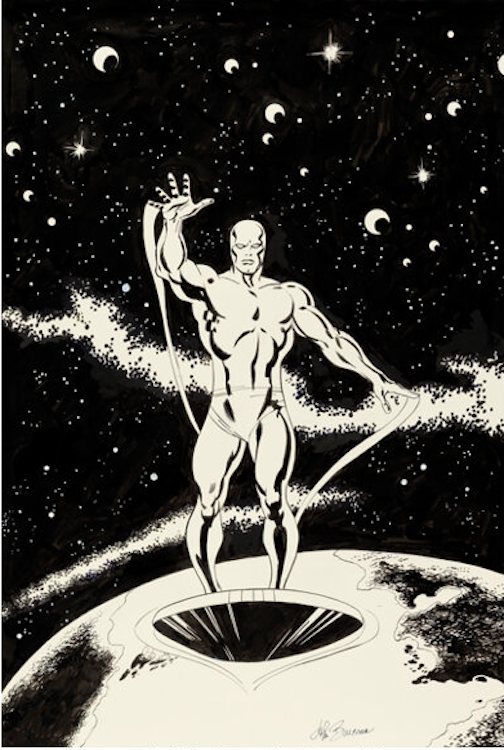 Silver Surfer #1 Recreation Cover Art by John Buscema sold for $57,600. Click here to get your original art appraised.