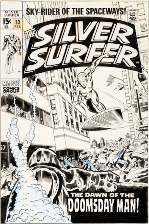 Silver Surfer #13 Cover Art by John Buscema sold for $68,710. Click here to get your original art appraised.
